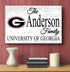 Georgia Bulldogs Family Name Sign – Personalized University of Georgia Wood Plaque for Alumni or Graduation