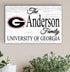 Georgia Bulldogs Family Name Sign – Personalized University of Georgia Wood Plaque for Alumni or Graduation