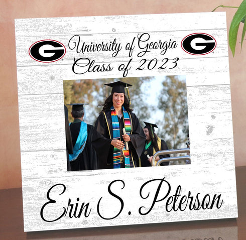 Georgia Bulldogs Graduation Frame - Class Year Picture Plaque - Custom - Upload Your Photo, Name & Class Year – 10.5"x10.5"