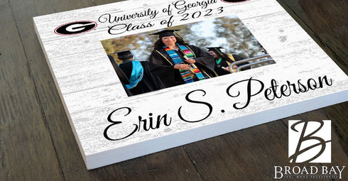 Georgia Bulldogs Graduation Frame - Class Year Picture Plaque - Custom - Upload Your Photo, Name & Class Year – 10.5"x10.5"