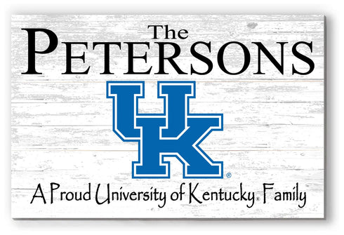 University of Kentucky Family Name Sign – Personalized Wood Plaque for Alumni or Graduation