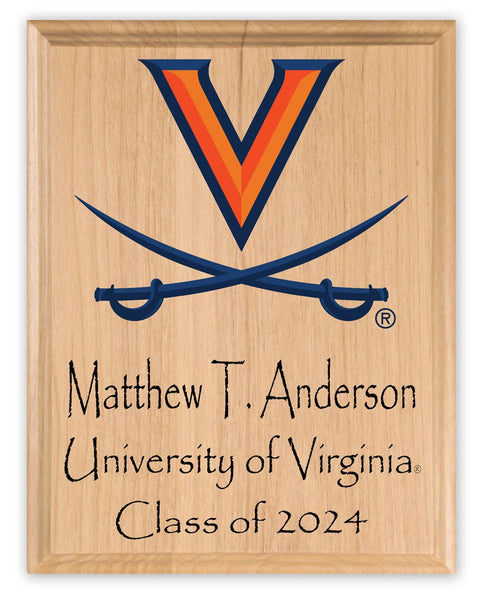 University of Virginia Graduation Gift – Custom Name and Year Plaque