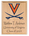 Official University of Virginia Class Year Plaque - New Student or UVA Graduation Gift – Solid Wood