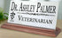 Veterinarian Desk Nameplate - Personalized Solid Marble Vet Name Plate Gift