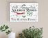 Personalized Vintage Sleigh Rides Christmas Sign - Custom Family Name Holiday Decoration