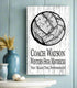 Personalized Signable Volleyball Coach Gift Plaque - Team Signed Custom Wood Award