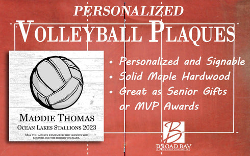 Volleyball Trophy Plaque - Recognition Award - for Players, Senior Season Gift, MVP or Coaches
