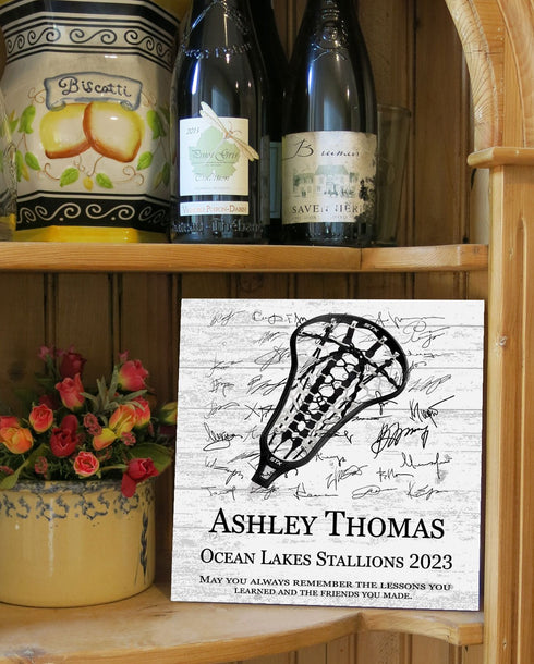 Personalized Women's Lacrosse Award Plaque - for Players, Senior Season Gift, MVP or Coaches