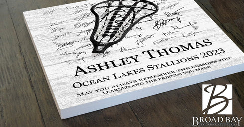 Personalized Women's Lacrosse Award Plaque - for Players, Senior Season Gift, MVP or Coaches
