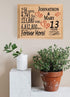 13th Anniversary Gift - Personalized Wood Plaque for Husband, Wife or Couple - 13 Year