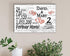 2nd Anniversary Gift - Personalized Wood Sign for Husband, Wife or Couple - 2 Year