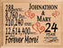 24th Anniversary Gift - Personalized Wood Plaque for Husband, Wife or Couple - 24 Year