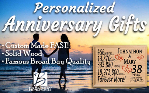 Personalized 38th Anniversary Gift – Custom Wood Keepsake for Husband, Wife, or Couple