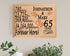 65th Anniversary Gift - Personalized Wood Plaque for Husband, Wife or Couple - Blue Sapphire Anniversary