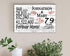 79th Anniversary Gift - Personalized Wood Sign for Couples