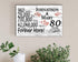 80th Anniversary Gift - Personalized Wood Sign for Couples