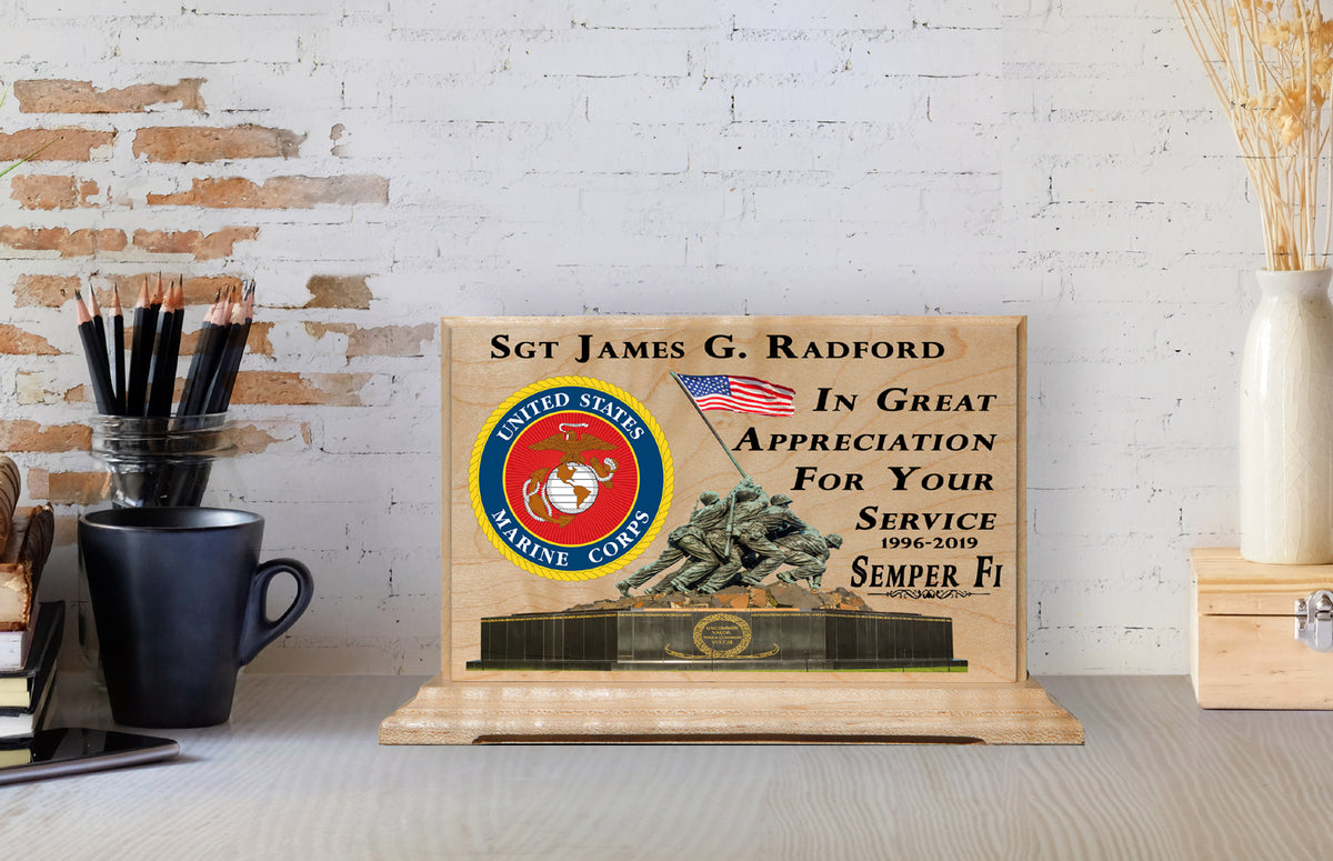 Army Retirement Plaque with Personalized Text – Bradley's Custom