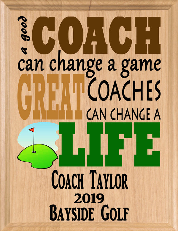 Personalized Golf Coach Gift