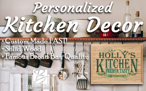 PERSONALIZED Name Kitchen Sign Wall Art Gift for Her or Him