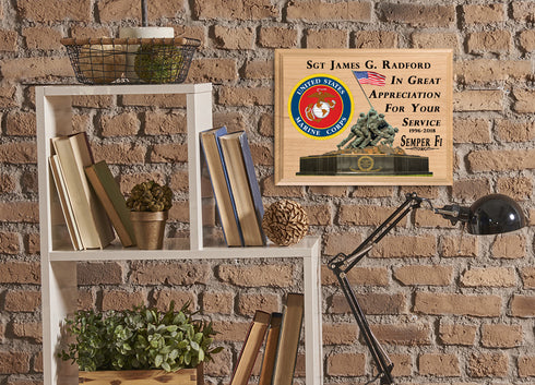 Marine Corps Retirement Plaque Gift Personalized OFFICIAL USMC Service Recognition