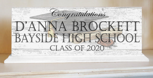 Graduation Gift Plaque Personalized High School, College Or University