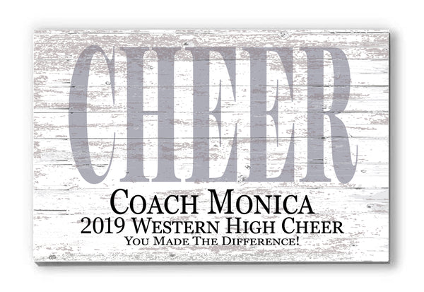 Cheerleader Coach Gift Customized Cheer Coaches SIGNABLE Plaque