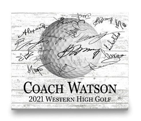 Personalized Coach Gift Plaque Signable  SELECT YOUR SPORT