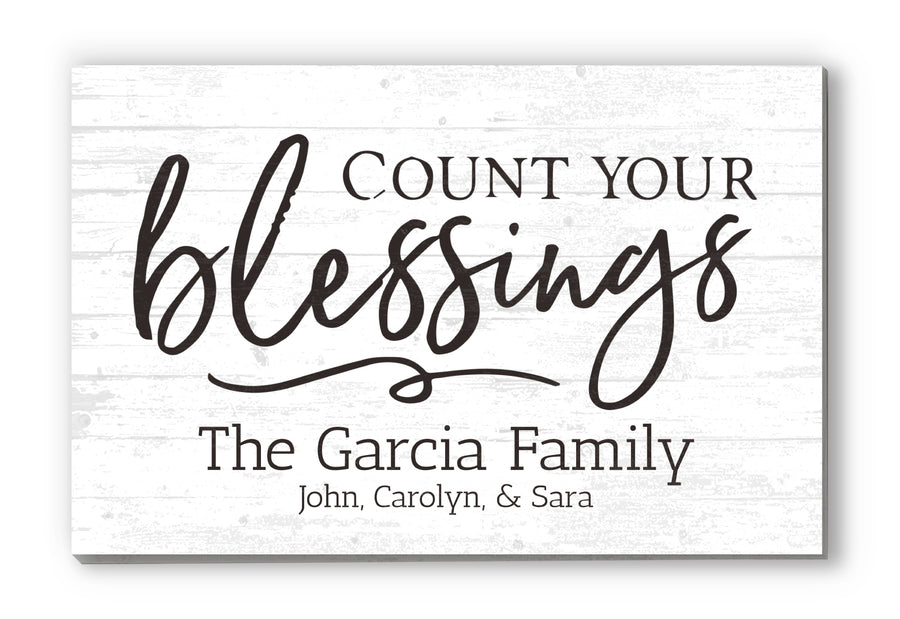 Custom count your blessings sign