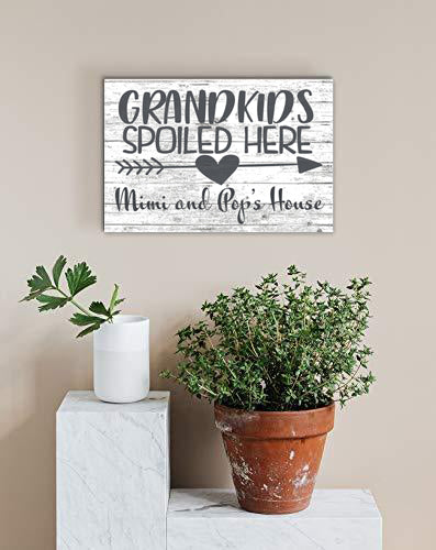 Personalized Grandkids Spoiled Here Sign Grandma & Grandpa Gift Idea