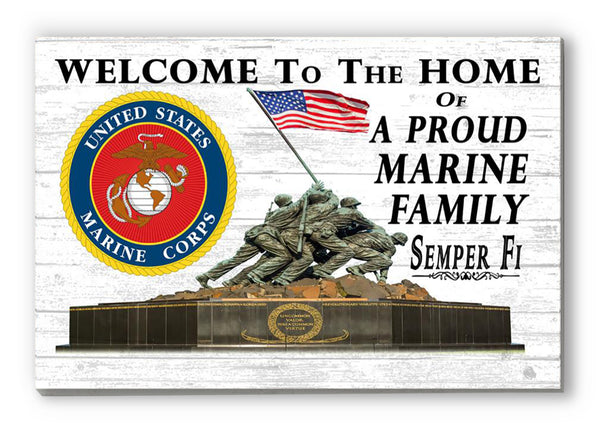 Proud Marine Family Sign Official United States Marine Corps Family Sign