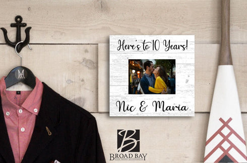 Anniversary Gift Picture Frame Alternative UPLOAD PICTURE With Names & Anniversary Year