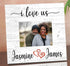 I Love Us Anniversary Wood Photo Plaque - Personalized Romantic Gift with Your Printed Picture