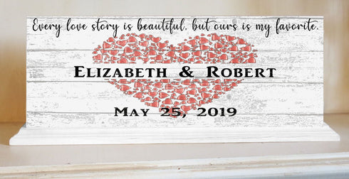 Anniversary or Wedding Gift With Custom Names and Date