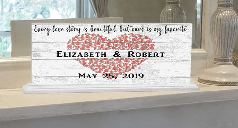 Anniversary or Wedding Gift With Custom Names and Date