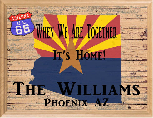 Arizona Family Home Sign Personalized