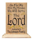 As For Me And My Family We Will Serve The Lord Sign Plaque Custom Religious Family Gift