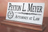 Attorney Desk Nameplate - Personalized Solid Marble Lawyer Name Plate Gift