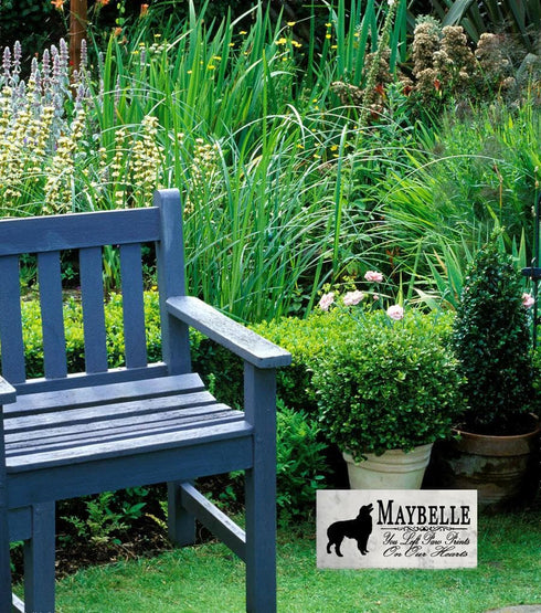 Australian Shepherd Memorial Marble Stone Plaque Personalized Grave Marker Outdoor or Indoor