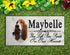 Basset Hound Memorial Stone - Personalized Marble Dog Grave Marker