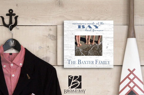 Bay Home Frame With Printed Photo - Memories Made At The Bay Last Forever