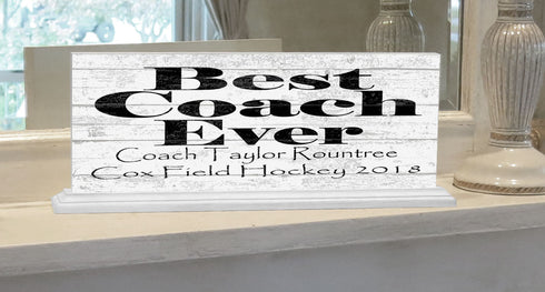 Best Coach Gift Sign Personalized With Team Date and Name
