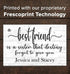 Best Friend Sign - Personalized