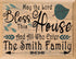 Bless This House And All Who Enter Sign Personalized Family Name Wedding Gift