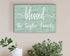 Blessed Family Name Sign - Personalized Custom Solid Wood Home Decor