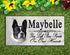 Boston Terrier Memorial Stone - Personalized Marble Dog Grave Marker