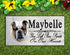 Bulldog Memorial Stone - Personalized Marble Dog Grave Marker