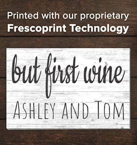But First Wine Sign Custom for Home Kitchen Wine Bar