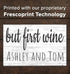 But First Wine Sign - Personalized Custom Name Kitchen or Wine Bar Decor