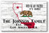 California Home Sign - Personalized Family Name & Established Date - Custom Wood
