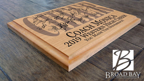 Cheer Coach Gift Plaque For Great Cheerleading Team Coaches